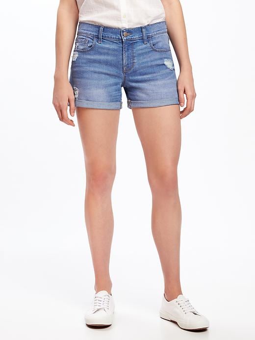 View large product image 1 of 3. Distressed Boyfriend Shorts for Women (3")