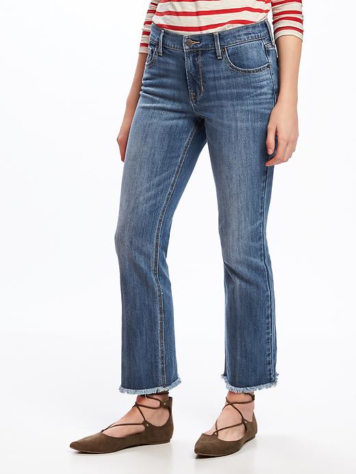 View large product image 1 of 3. Cropped Flare Ankle Jeans for Women