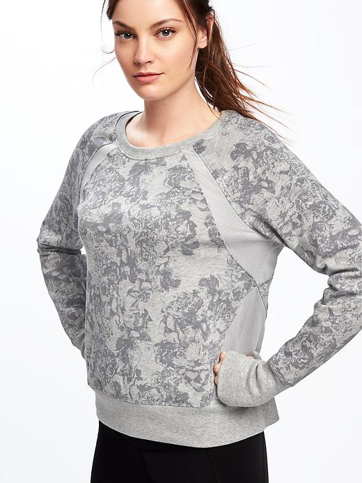 Image number 4 showing, Go-Dry Mesh-Trim Sweatshirt for Women
