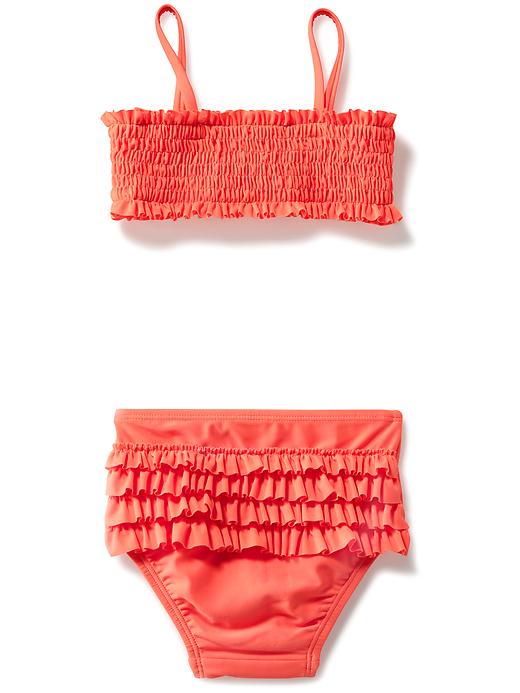 View large product image 2 of 2. Ruffled Back Bikini Set for Baby