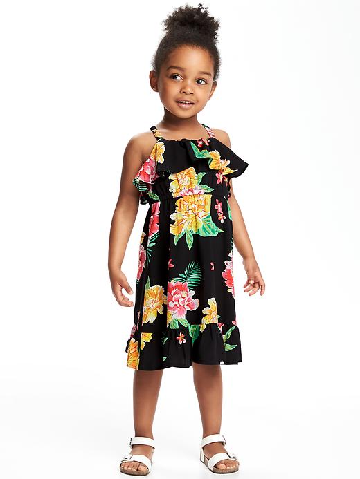 View large product image 1 of 1. Ruffle-Trim Fit & Flare Dress for Toddler