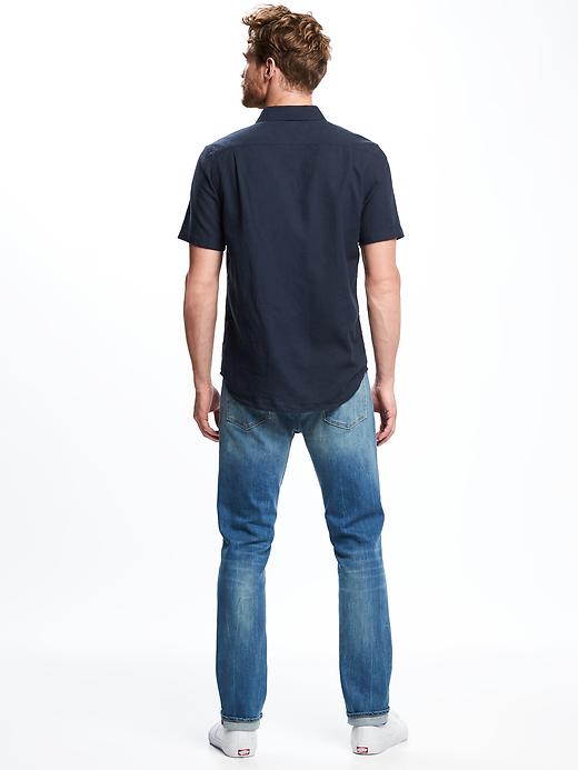 Image number 2 showing, Regular-Fit Linen-Blend Shirt For Men