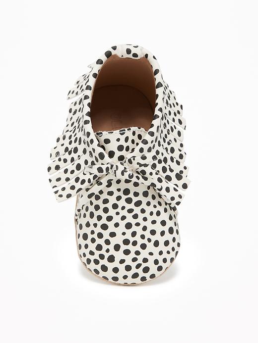 View large product image 2 of 4. Polka-Dot Fringe Booties for Baby