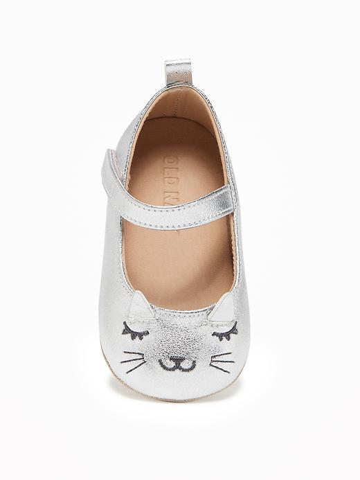 View large product image 2 of 4. Metallic Critter Ballet Flats for Baby