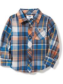 View large product image 4 of 4. Plaid Pocket Shirt for Toddler Boys