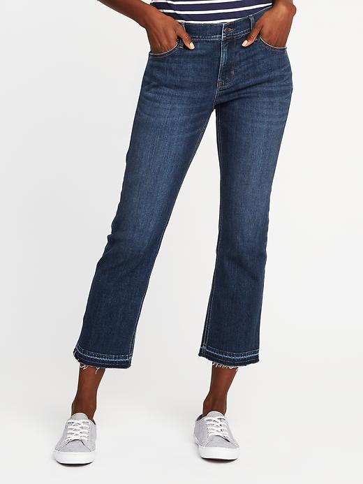 Image number 1 showing, Mid-Rise Flare Ankle Jeans for Women