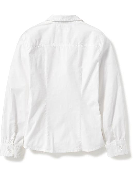 View large product image 2 of 3. Long-Sleeve Uniform Shirt for Girls