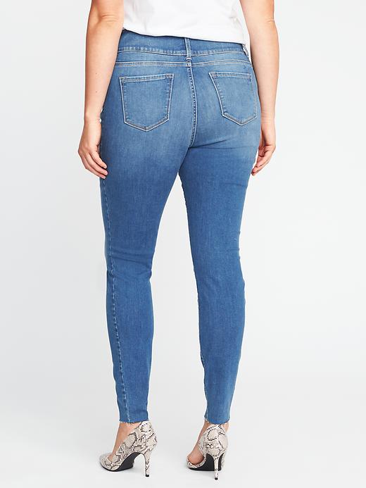View large product image 2 of 3. High-Waisted Built-In Sculpt Plus-Size Rockstar Super Skinny Jeans