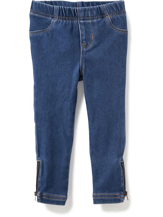 View large product image 1 of 1. Skinny Pull-On Moto Jeans for Toddler Girls