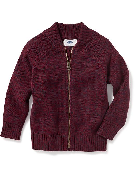 View large product image 1 of 2. Marled Zip-Front Cardigan for Toddler Boys