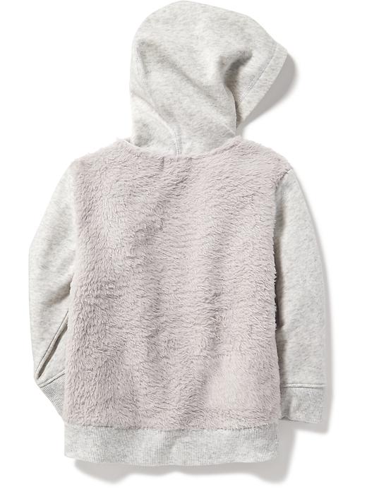 View large product image 2 of 4. 1/4-Zip Sherpa-Fleece Hoodie for Toddler Girls