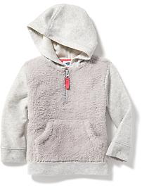 View large product image 4 of 4. 1/4-Zip Sherpa-Fleece Hoodie for Toddler Girls