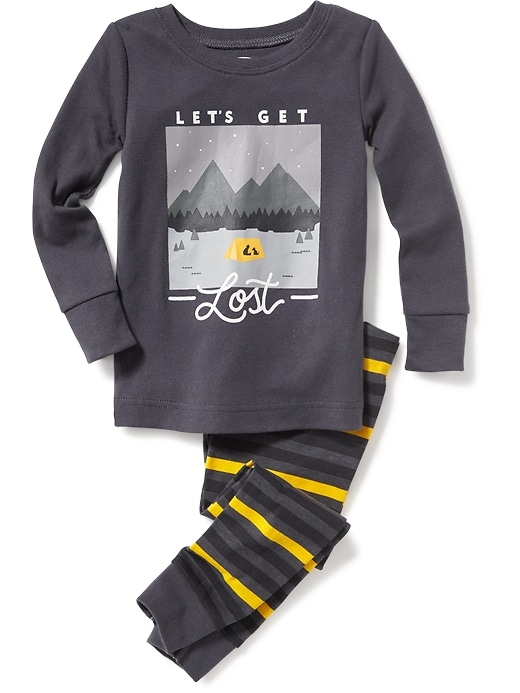 View large product image 1 of 1. 2-Piece "Let's Get Lost" Graphic Sleep Set for Toddler & Baby
