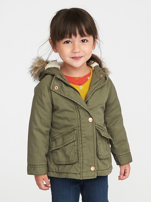 View large product image 1 of 4. Hooded Field Jacket for Toddler Girls