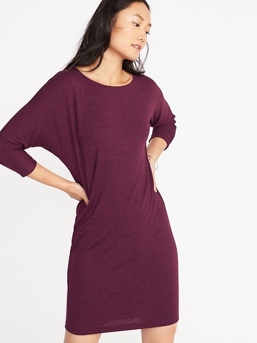 Image number 3 showing, Jersey-Knit Shift Dress for Women