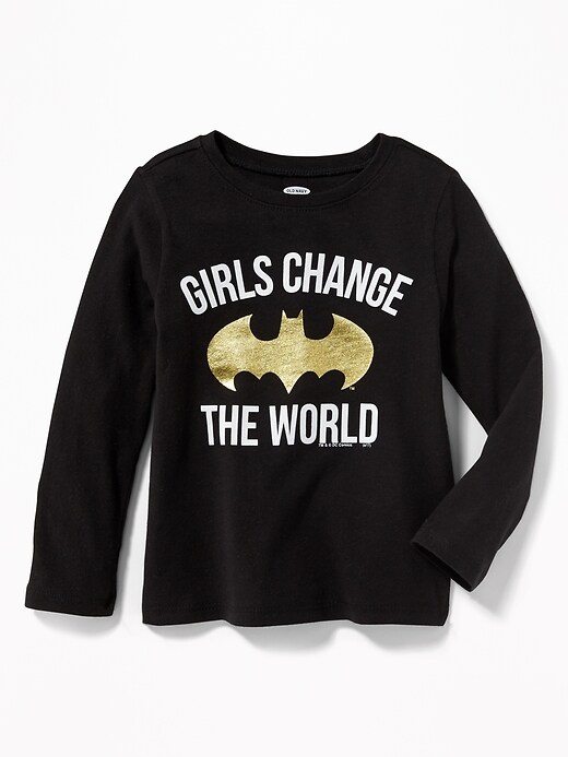 Voir une image plus grande du produit 1 de 2. T-shirt « Girls Change the World » Batgirl de DC ComicsMC pour toute-petite fille
