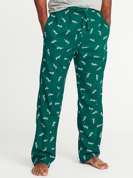View large product image 1 of 1. Printed Flannel Sleep Pants for Men