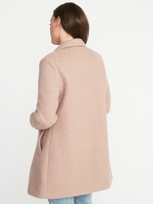 Image number 2 showing, Textured-Bouclé Everyday Coat for Women