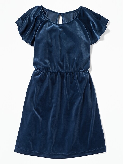 View large product image 1 of 1. Velvet Waisted Dress for Girls