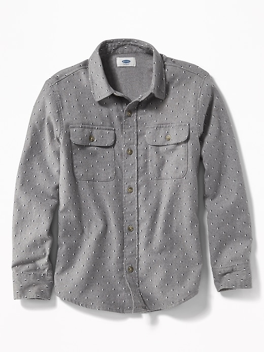 View large product image 1 of 1. Patterned Built-In Flex Flannel Shirt For Boys