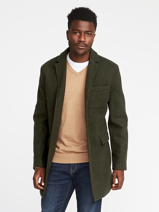 Image number 1 showing, Wool-Blend Topcoat for Men