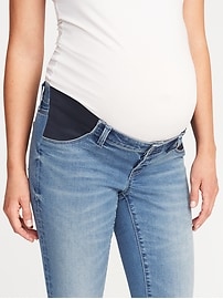 View large product image 3 of 3. Maternity Side-Panel Rockstar Skinny Jeans