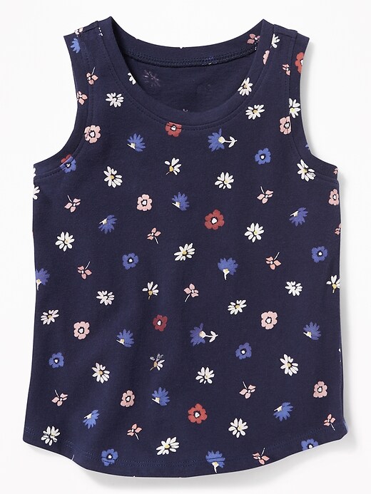 View large product image 1 of 1. Printed Jersey Tank for Toddler Girls