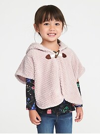 View large product image 4 of 4. Cozy Hooded Poncho for Toddler Girls