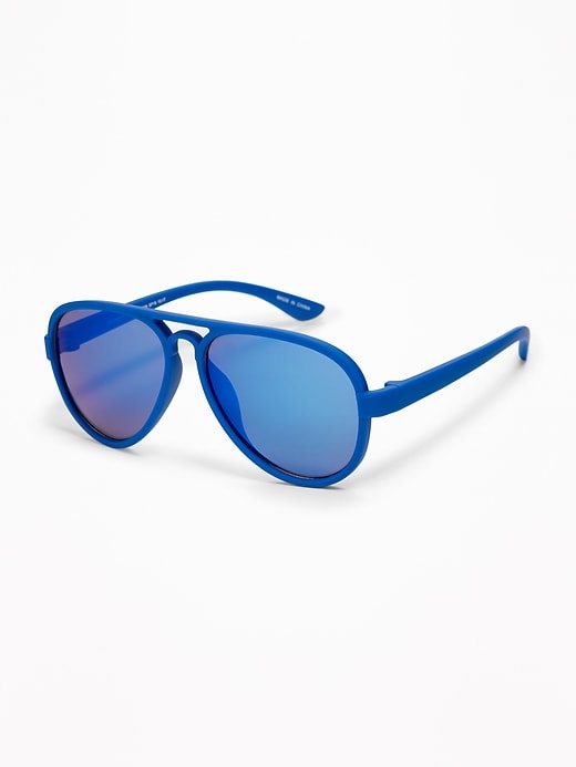 View large product image 1 of 1. Blue Aviator Sunglasses for Toddler Boys & Baby