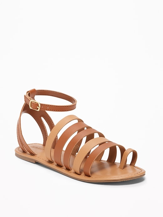 View large product image 1 of 3. Two-Tone Gladiator Sandals for Girls