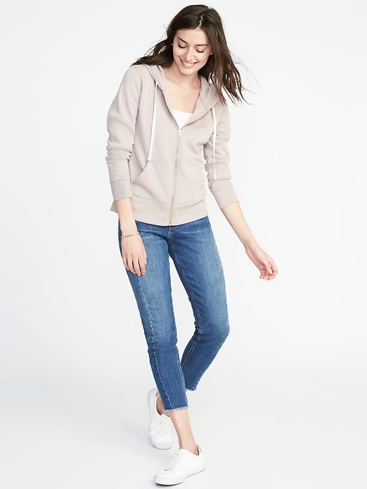 Image number 3 showing, Relaxed Zip-Front Hoodie for Women