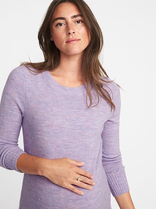 Image number 4 showing, Maternity Plush-Knit Tunic Sweater