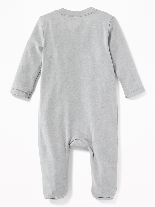 View large product image 2 of 2. Zip-Front Footed One-Piece for Baby