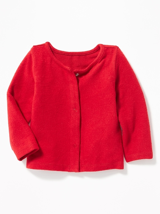 View large product image 1 of 2. Plush-Knit Snap-Front Cardigan for Baby