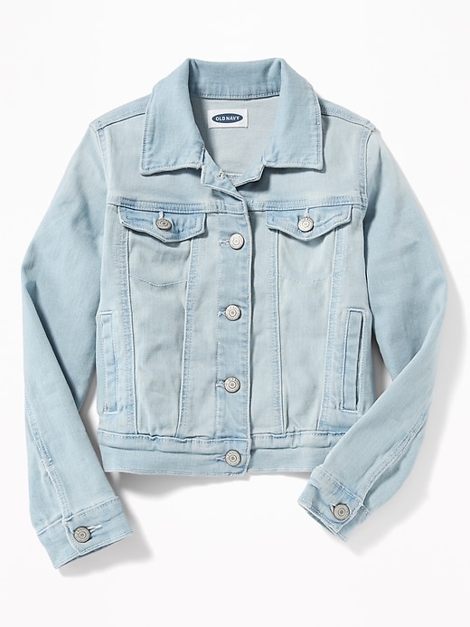 View large product image 1 of 3. Light-Wash Jean Jacket For Girls