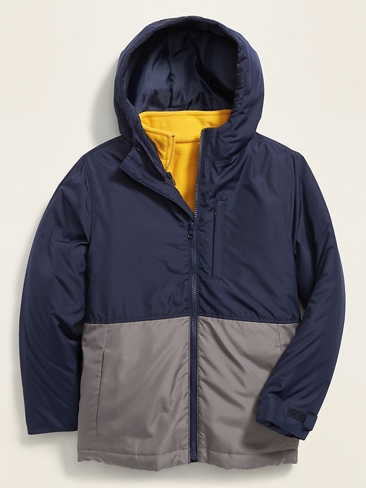 View large product image 1 of 1. 3-In-1 Hooded Snow Jacket For Boys