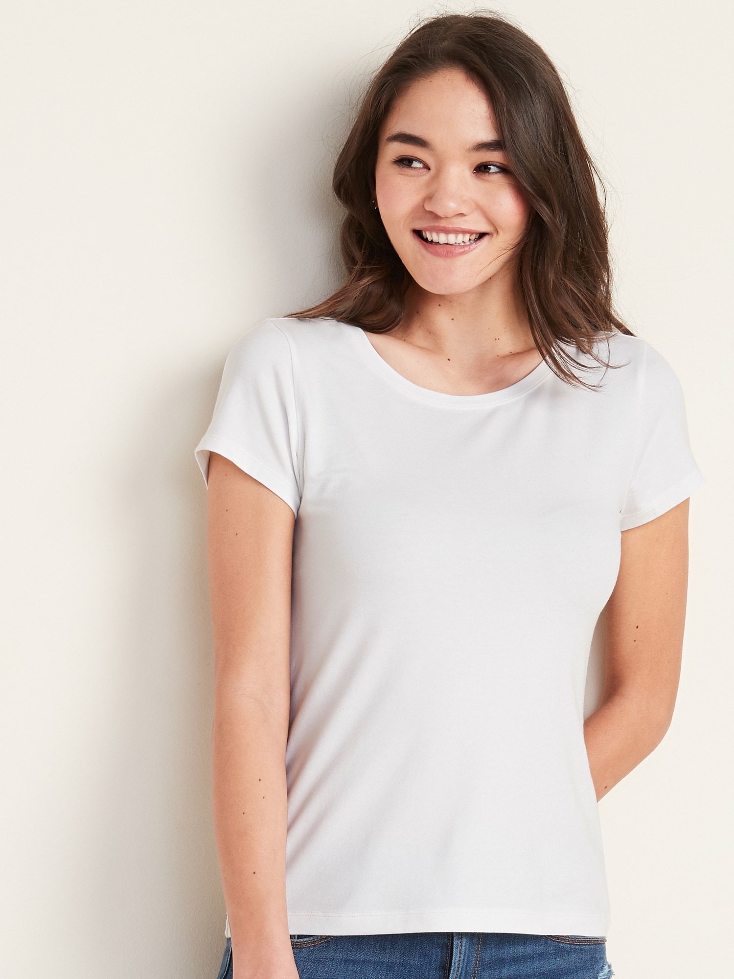 Slim Fit Crew Neck Tee For Women Old Navy