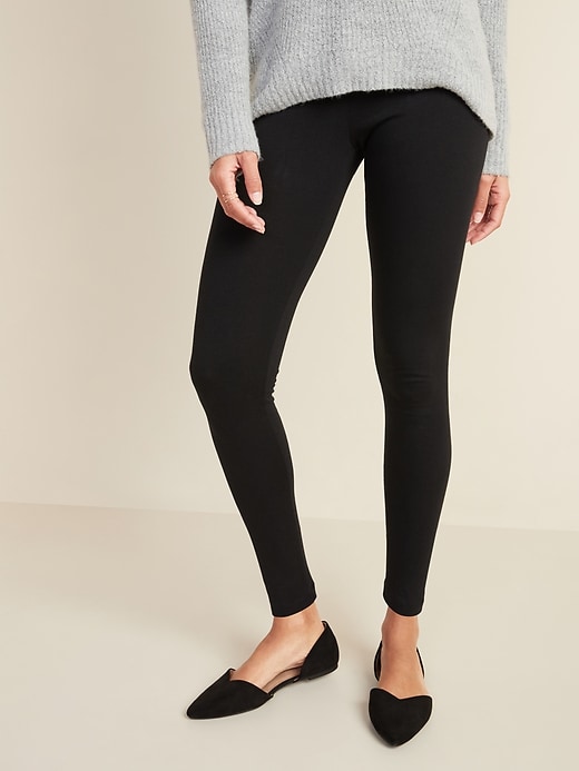 View large product image 1 of 3. Mid-Rise Jersey Leggings For Women