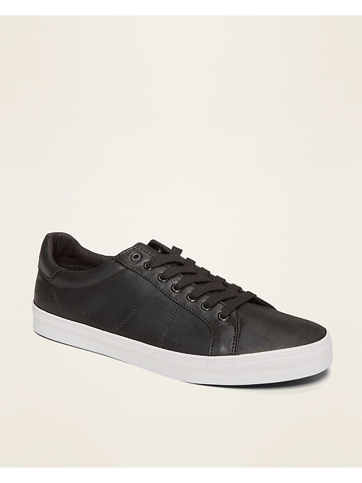 View large product image 1 of 4. Faux-Leather Sneakers
