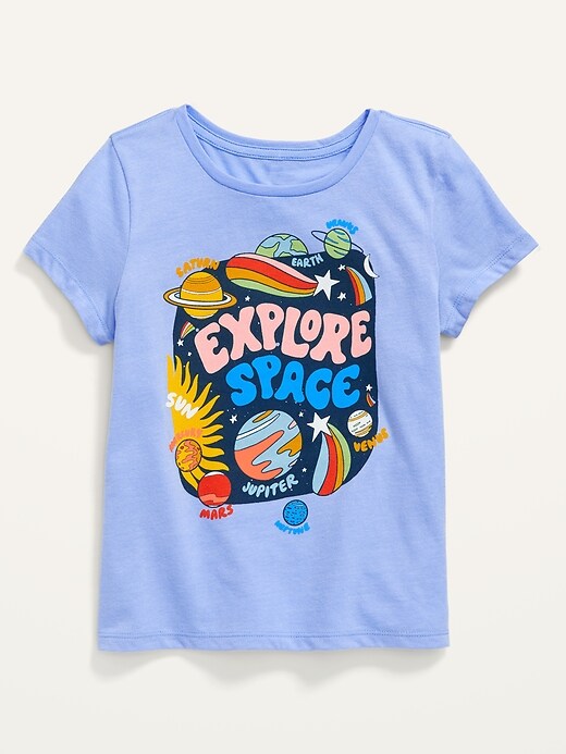 Graphic Crew Neck T Shirt For Girls Old Navy