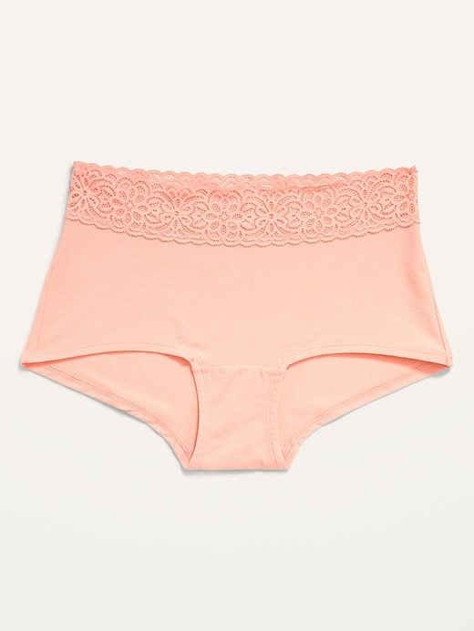 Old Navy High Waisted Lace Trim Bikini Underwear For Women