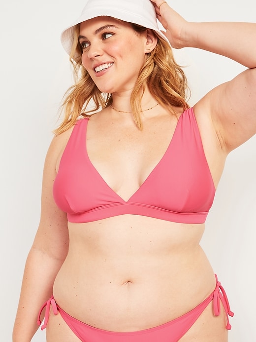 Classic Plunge Triangle Bikini Swim Top For Women Old Navy