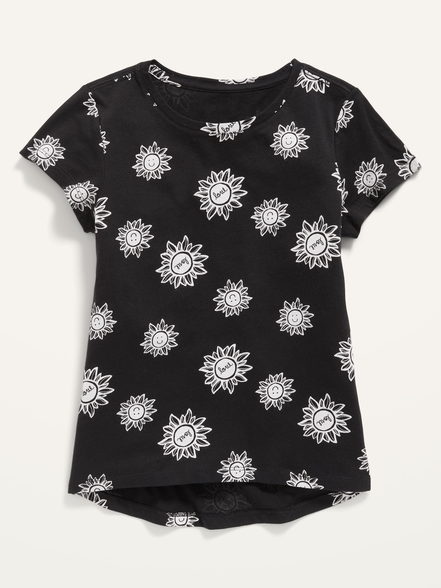 T Shirt Ultra Doux Imprim Encolure D Gag E Pour Fille Old Navy