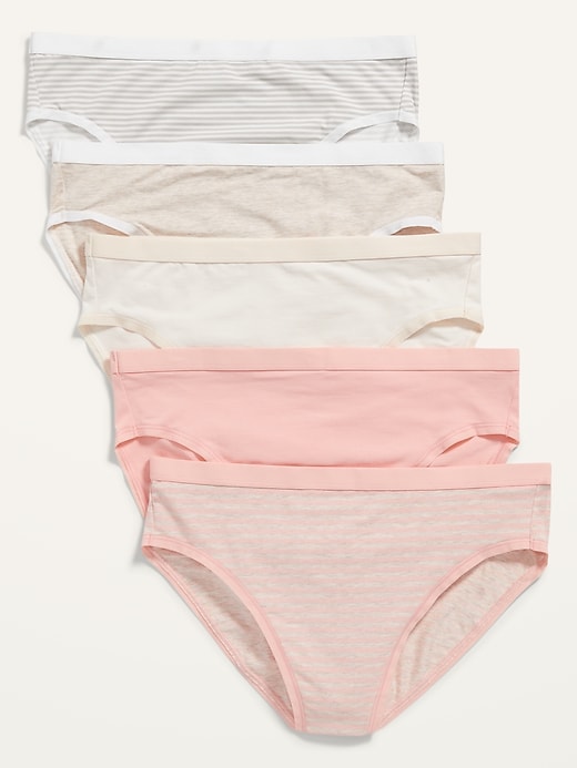 High Waisted Supima Cotton Bikini Underwear 5 Pack For Women Old Navy