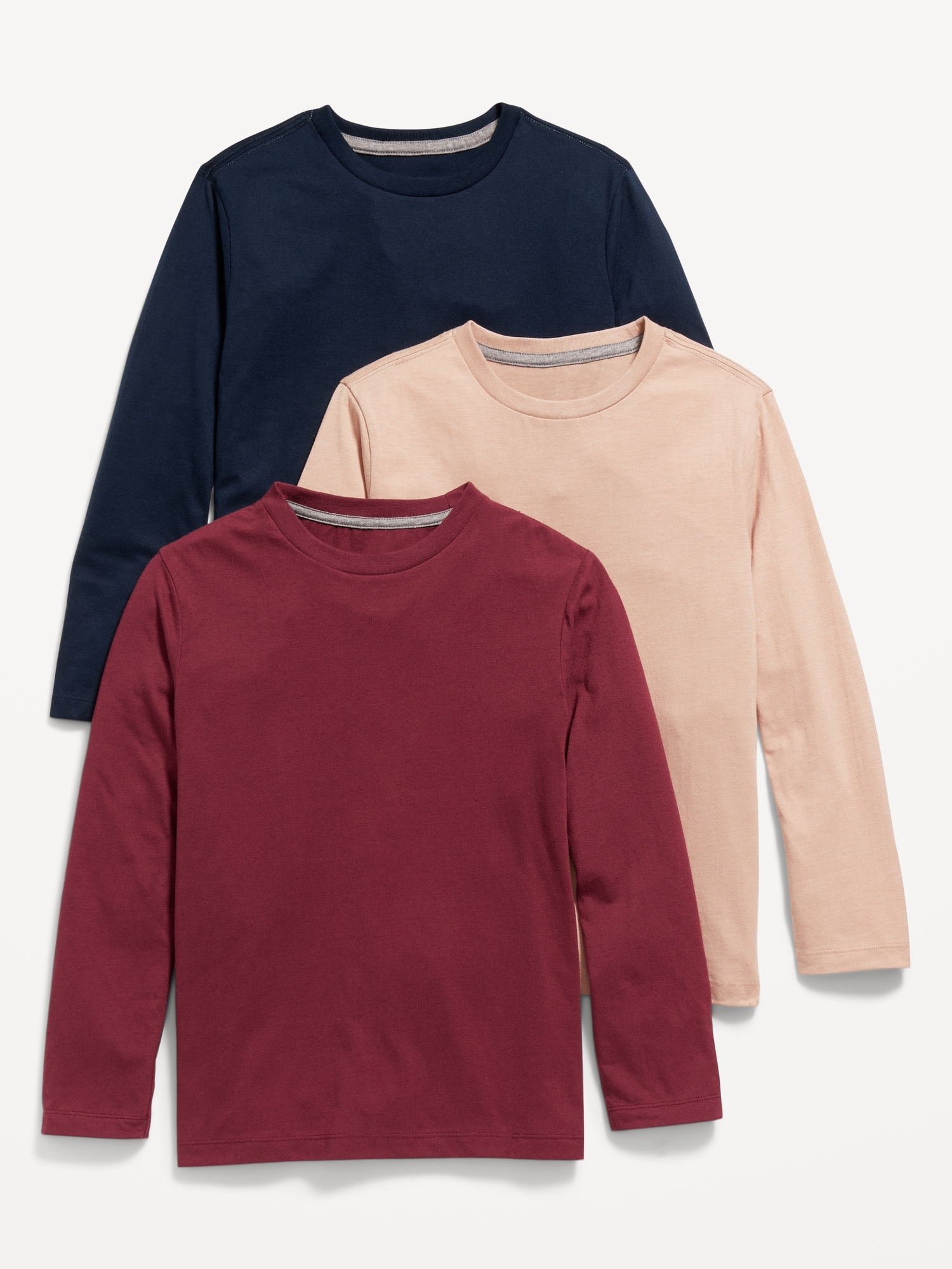 T Shirt Ultra Doux Manches Longues Pour Gar On Paquet De Old Navy