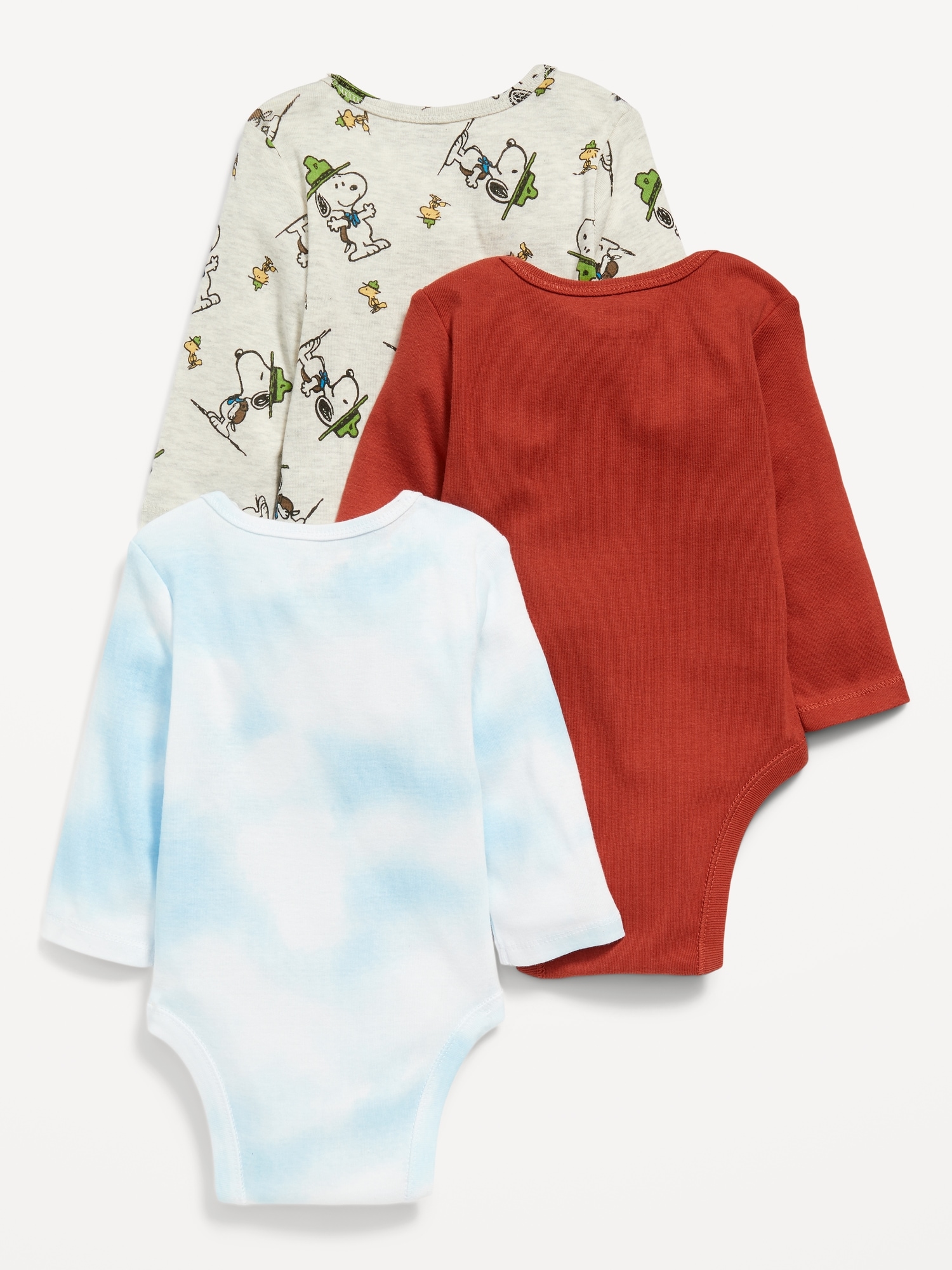 Peanuts Snoopy Unisex Long Sleeve Bodysuit Pack For Baby Old Navy