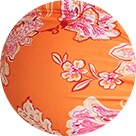 A floral print with pink and orange colors.