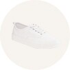 Image of a girls' white uniform shoes
