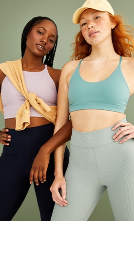 Two female models wear Old Navy Activewear.
