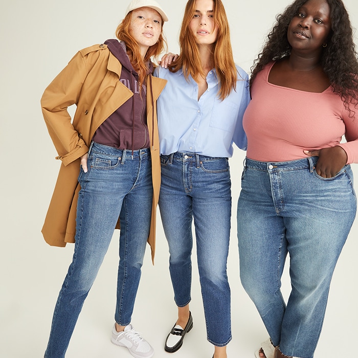 A group of female models wearing Old Navy New Arrivals styles.